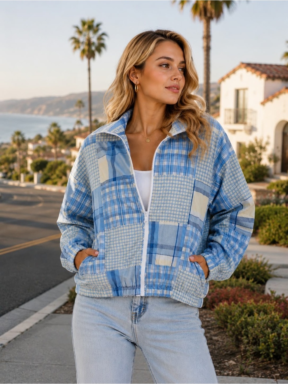 Koret Francisca Plaid Patchwork Jacket Vintage– Size S